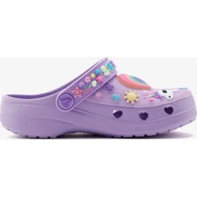 Resim Skechers Heart Charmer - Girly Land Küçük Kız Çocuk Mor Işıklı Terlik 308406N Lvmt 