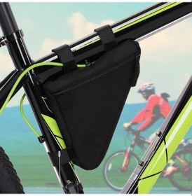 Resim Wineen Bisiklet Üçgen Çanta, Kiriş Çanta, Hızlı Açılan Dağ Bisikleti Ön Çanta, Bisiklet Ekipman Aksesuar Çantası, Siyah Siyah 