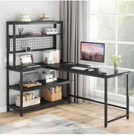 Resim faween 89010 140cm Oyuncu Masası Çalışma Masası Bilgisayar Masası Ders Laptop Siyah 