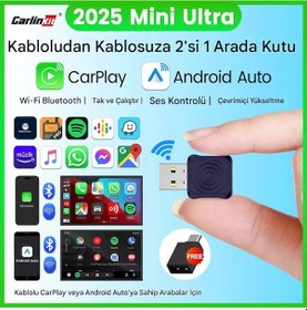 Resim Carlinkit Mini Ultra 5.0 Kablosuz Carplay & Android Auto Adaptörü 