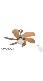 Resim Blackwell Kumandalı 6 Mdf Kanat Lambalı Tavan Vantilatörü Ahşap 