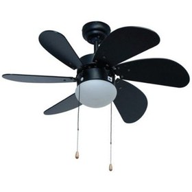 Resim Vanti Kcf279 Dekoratif Ahşap Kanatlı Tavan Vantilatörü - Siyah 