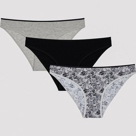 Resim Penti Dark Floral 3lü Slip Külot 