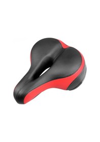 Resim Heugers Konforlu Bisiklet Sele Koltuğu Dağ Ve Yol Bisikleti Uyumlu, Sünger Dolgulu, Nefes Alabilir Siyah - Kırmızı 