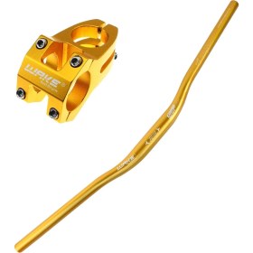 Resim Wake Alüminyum Gold 31.8 780MM Riser Mtb Gidonu + Gidon Boğazı Seti 