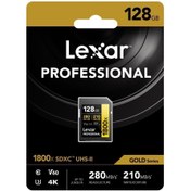 Resim Lexar 128gb Gold Series 1800x Uhs-ıı Sdxc Hafıza Kartı 270mbs 