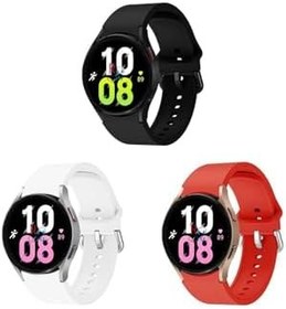 Resim Samsung Galaxy Watch 6 Seri 40 mm 44mm Classic 47 mm Uyumlu Kavis Tasarımlı 3lü Set Silikon Kordon Set8 