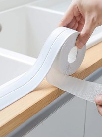 Resim Factorial 3.2m Banyo Küvet Mutfak Lavabo Su Sızdırmaz Bant Su Geçirmez Sızdırmazlık Beyaz Bant Kenar Bandı 