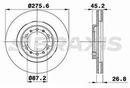 Resim ON FREN DISK AYNASI MITSUBISHI PAJERO 2 SHOGUN 2 