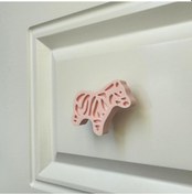 Resim Pomerol Pembe Zebra Dolap Kulpu - Çocuk Odası, Mutfak Ve Banyo İçin Sevimli Ve Dayanıklı Mobilya Kulp, Kulpd 