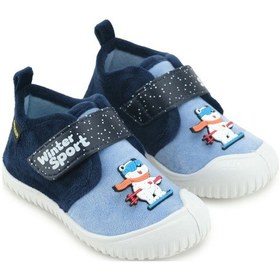 Resim Gezer Erkek Çocuk Kışlık Pvc Rahat Taban Tek Cırt Cırtlı Ayarlanabilir Kemer Ev Okul Kreş Panduf Aya Mavi 