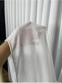 Resim Altuntaş Tasarım BALIK SIRTI MODEL DESENLİ 1X2 SEYREK PİLE TÜL PERDE Beyaz 270 x 250 