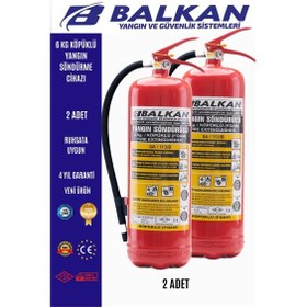 Resim 6 Kg Ruhsata Uygun 4 Yıl Köpüklü Yangın Tüpü 2 Adet 