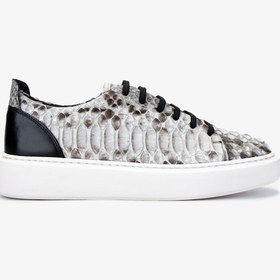 Resim Valmenti Erkek Hakiki Deri Sneakers & Spor Ayakkabı 537 3442 Erk Ayk Y24 Natural Yln Siyah - Beyaz 