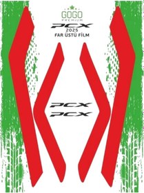 Resim Gogo Far Üstü Film Kırmızı Honda Pcx 2025 