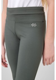 Resim Tommylife Haki Esnek Standart Fit Basic Performans İspanyol Paça Kız Çocuk Tayt - 75193 Haki 