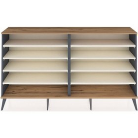 Resim Arges Konsol 8 Raflı 176x30x99 Antrasit-çam/aytaşı Atlas Çam/aytası - Antrasıt 
