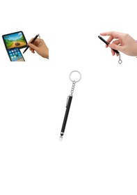 Resim Touchpen Kalem Anahtarlık Dokunmatik Uç Küçük Kalem Telefon Tablet Vb. Dokunmatik Ekran Kalemi Siyah 