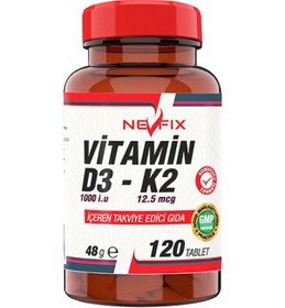 Resim Nevfix Vitamin D3-K2 120 Tablet 
