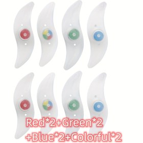 Resim 4/8 adet Bisiklet Tel LED Güvenlik Reflektörü 3 Yanıp Sönme Modu ile - Polietilen Malzeme, Güvenli Tutucu Montajı, Değiştirilemeyen Düğme Pillerle Çalışan, Bisiklet Güvenliği için Çok Renkli Görünürlük 