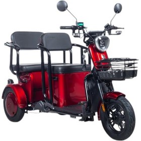 Resim Stmax Elıt540 3 Tekerlekli Elektirikli Moped Kırmızı Elıt540-k 