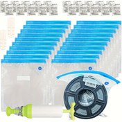 Resim 23/43 adet Filament Depolama Çantaları Vakum Kiti, 10/20 adet 3D Yazıcı Filament Kapalı Çantalar Kurutucular/Kapama Klipsi/El Pompası, 29.97 * 34.04cm Çoğu 0.25/0.5/1KG 3D Yazıcı Filament Makaraları İçin Uygun 