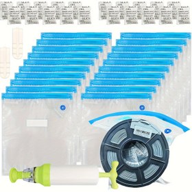 Resim 23/43 adet Filament Depolama Çantaları Vakum Kiti, 10/20 adet 3D Yazıcı Filament Kapalı Çantalar Kurutucular/Kapama Klipsi/El Pompası, 29.97 * 34.04cm Çoğu 0.25/0.5/1KG 3D Yazıcı Filament Makaraları İçin Uygun 