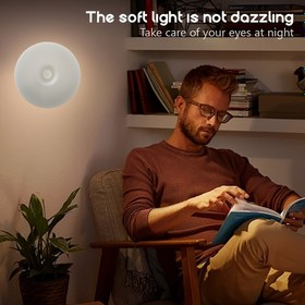 Resim 1 adet Akıllı Gece Lambası, Sıcak ve Soğuk Beyaz LED Dolap Lambası, USB Şarj Edilebilir, Yatak Odaları, Merdivenler, Dolaplar ve Gardıroplar için Uygun, Maksimum Voltaj 36V, Lityum Polimer Pil 