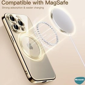 Resim Microsonic Apple iPhone 14 Plus için Kılıf MagSafe Luxury Electroplate [iPhone 14 Plus ile Uyumlu Kılıf - Lila] 