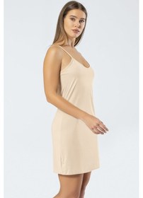 Resim Türen Kadın V Yaka İp Askılı Mikro Kombinezon 901/ten Ten 