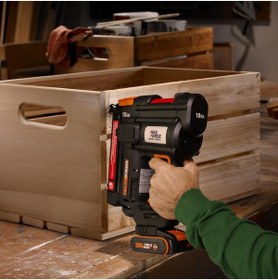 Resim Genel Markalar WX844 20Volt/2.0Ah Li-ion 16-40mm Profesyonel Şarjlı Zımba Makinesi + 2700 Adet Yedek Zımba 