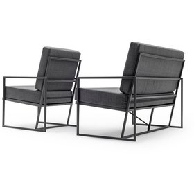 Resim Gaga Mobilya Ev Ofis Büro Bahçe Teras Kanepe Koltuk (ANTRASİT) 