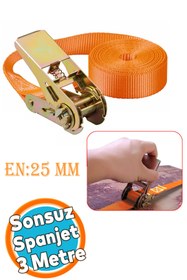 Resim NZB Spanzet Sonsuz Gırgır Yük Gerdirme Halatı Eşya Sabitleme Sapan 3 Metre Yük Taşıma Kamyoncu İpi 