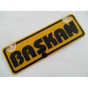 Resim Dekor Sarı Plaka - Başkan 22x7.5cm Vantuzlu Pleksi ,dekor Levha 