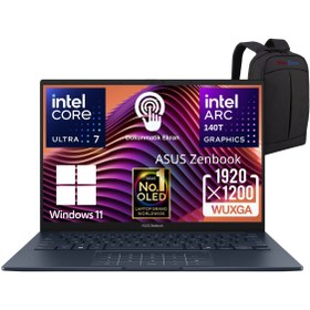 Resim ASUS Zenbook 14 UX3405CA-QL286W Core Ultra 7 255H 16GB 512GB SSD 14" OLED W11H Laptop - Çanta WZ1 