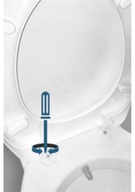 Resim Rona Tisa Thermoplast Standart Klozet Kapağı (Üstten Monte) 