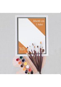 Resim Beyaz Çerçeveli Tuval 30 x 40 CM Yatay & Dikey Profesyonel %100 Pamuk Boş Tablo 