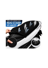 Resim Rks Fort 250 Motosiklet Sele Kılıfı 3d Fileli Sele Kılıfı Nefes Alan Sele Koruma 