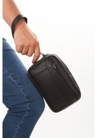 Resim Newish Polo Erkek El Askılı Portföy Clutch El Çantası New256 - Siyah 