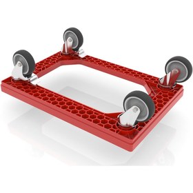 Resim DERA Açık Model Plastik Kasa Taşıma Arabası 