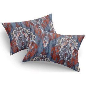 Resim 2li Yastık Kılıfı Hitit Lacivert Lacivert 