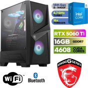 Resim Msı Şafak- Gaming Pc Ddr5 -Rtx 5060Tİ 16GB – Intel I5 14400F – 32GB - 64GB Ddr5 Ram – 1 Tb M.2 SSD – Windows 11 Pro – Wifi-Bluetooth 