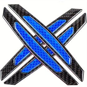 Resim 4 Adet Karbon Fiber Kapı Kenar Koruyucuları, PVC Malzeme, Yansıtıcı Araba Yan Kapı Bumper Korumalı Bantlar, Evrensel Uyarlama Çizik Önleyici Trim Yapıştırmaları 