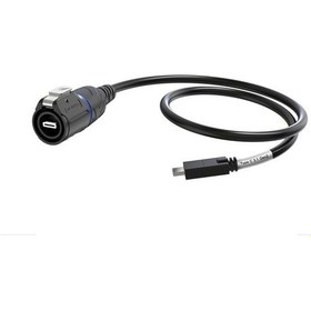 Resim Lp16-typec-mp-mp-1m-002 Su Geçirmez Type C 3.1 Erkek Konnektör - 1m Kablo 