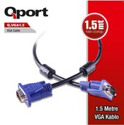 Resim QPORT Q-VGA1.5 15 PİN FİTRELİ 1.5 METRE ERKEK ERKEK MONİTÖR KABLO QPORT Q-VGA1.5 15 PİN FİTRELİ 1.5 METRE ERKEK ERKEK MONİTÖR KABLO