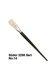 Resim Südor 2258 Seri Düz Kesik Uçlu Kıl Fırça No 14 