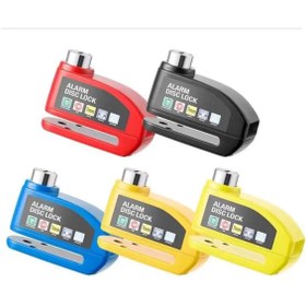 Resim beemen Motosiklet Alarm Disk Fren Kilidi 110dB Çelik Gövde Su Geçirmez Hırsızlık Önleyici Tekerlek Kilidi 