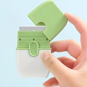 Resim 1 adet Mini Seramik Kazıyıcı, Çift Başlı, Taşınabilir, Çok Fonksiyonlu Temizleme Aracı, Duvarlar ve Fayanslar için Koruyucu Kapak, Plastik Malzeme, Elektrik Gerektirmez, Fayans Temizleme Aracı | Kompakt Kazıyıcı | Dayanıklı Plastik 