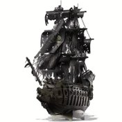 Resim Yetişkin Metal 3D Bulmaca, Uçan Hollandalı Korsan Gemi Modeli Kiti, 3D Gemi Modeli Yapım Kiti, DIY El Sanatları Kiti, Aile Zamanı İçin Uygun, Zor 3D Bulmaca, Zarif Doğum Günü Hediyesi 