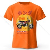 Resim Bolf Retro Bisiklet Sanat Tişört %100 Premium Pamuk Slim Fit El Boyalı Motosiklet Baskılı Tişört - Sürüş Tutkunları İçinturuncu 